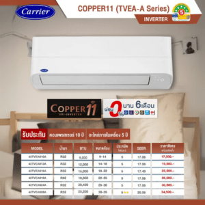 CARRIER Inverter รุ่น Copper 11 Inverter Wifi