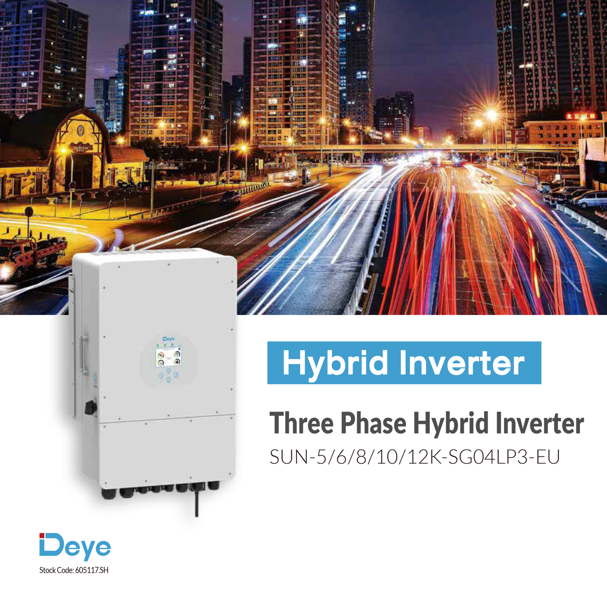 ชุดโซล่าเซลล์ Deye Hybrid inverter 10 kW พร้อมติดตั้ง