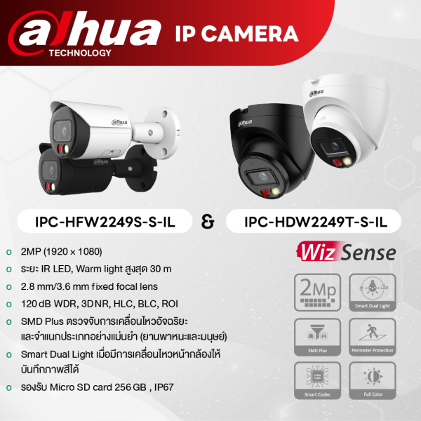 กล้องวงจรปิด Dahua IP Camera ชุด 12 ตัว ความคมชัด 2.0MP  ให้ภาพชัดแม้แสงน้อย ราคาพิเศษ - Image 5